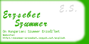 erzsebet szummer business card